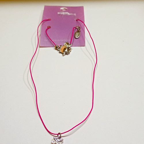 Halskette und armband rosa - halskette,
