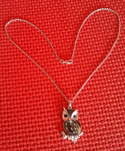 Silberne kette mit eule - silberne,