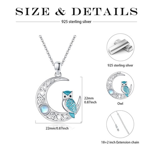Eulenkette s925 sterling - eulenkette,