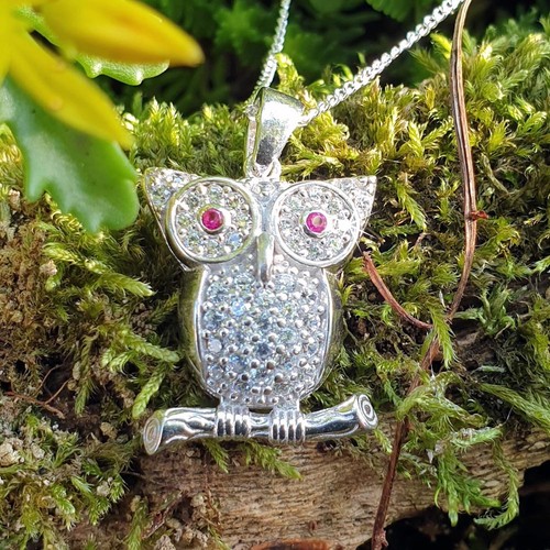 Eulen kette sterling silber - eulen,