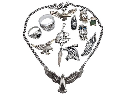 Vintage silber adler - silber, adler-