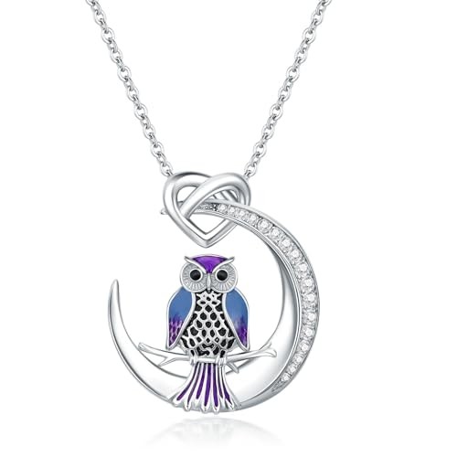 Eulen kette s925 damen - s925,